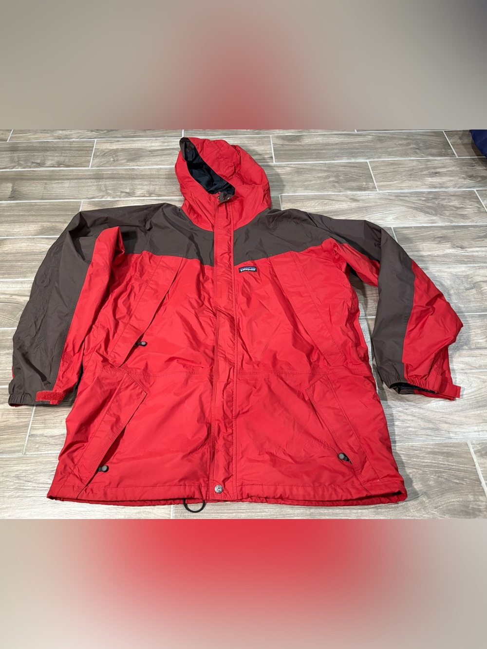 Vintage Patagonia Hooded Rain Jacket Mesh Lined Outdoor Shell Men’s Size XL